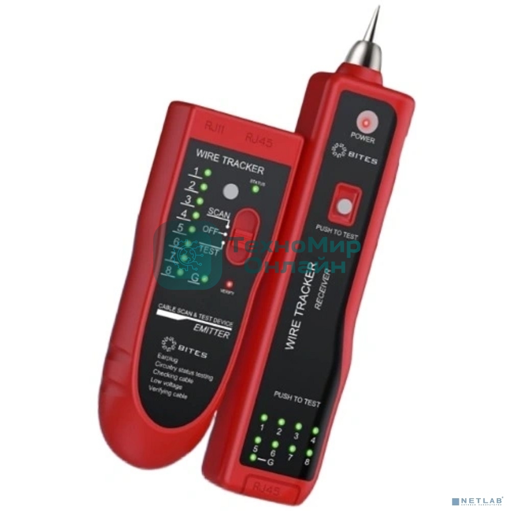Тестер-трассоискатель кабеля 5bites LY-CT026 UTP, STP, TEL