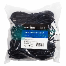 Шнур сетевой, вилка - евроразъем С7, кабель 2x0,5 мм², длина 1,5 м. (PE пакет) СМАРТКИП