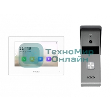 Комплект гибридной видеодомофонии, Включаются устройства:, DS-D100P, VDP-H3212W, 1 блок питания 12В, Работа с Hik-Connect