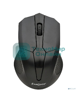 Мышь беспроводная ExeGate SR-9034 черный, 1600 dpi, радиоканал, USB, кнопки - 4