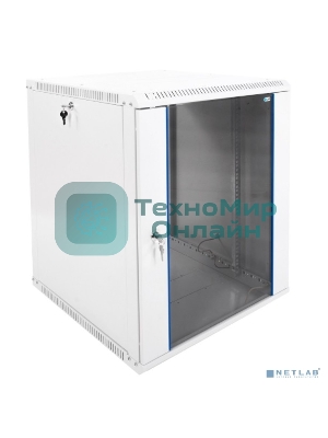 Шкаф телекомм. настенный разборный 15U (600х650) дверь стекло, черный