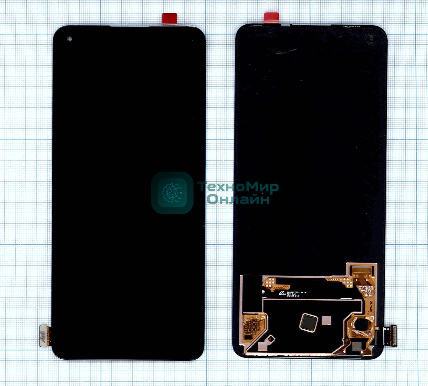 Дисплей для Realme GT Neo 2, OnePlus 9RT в сборе с тачскрином черный