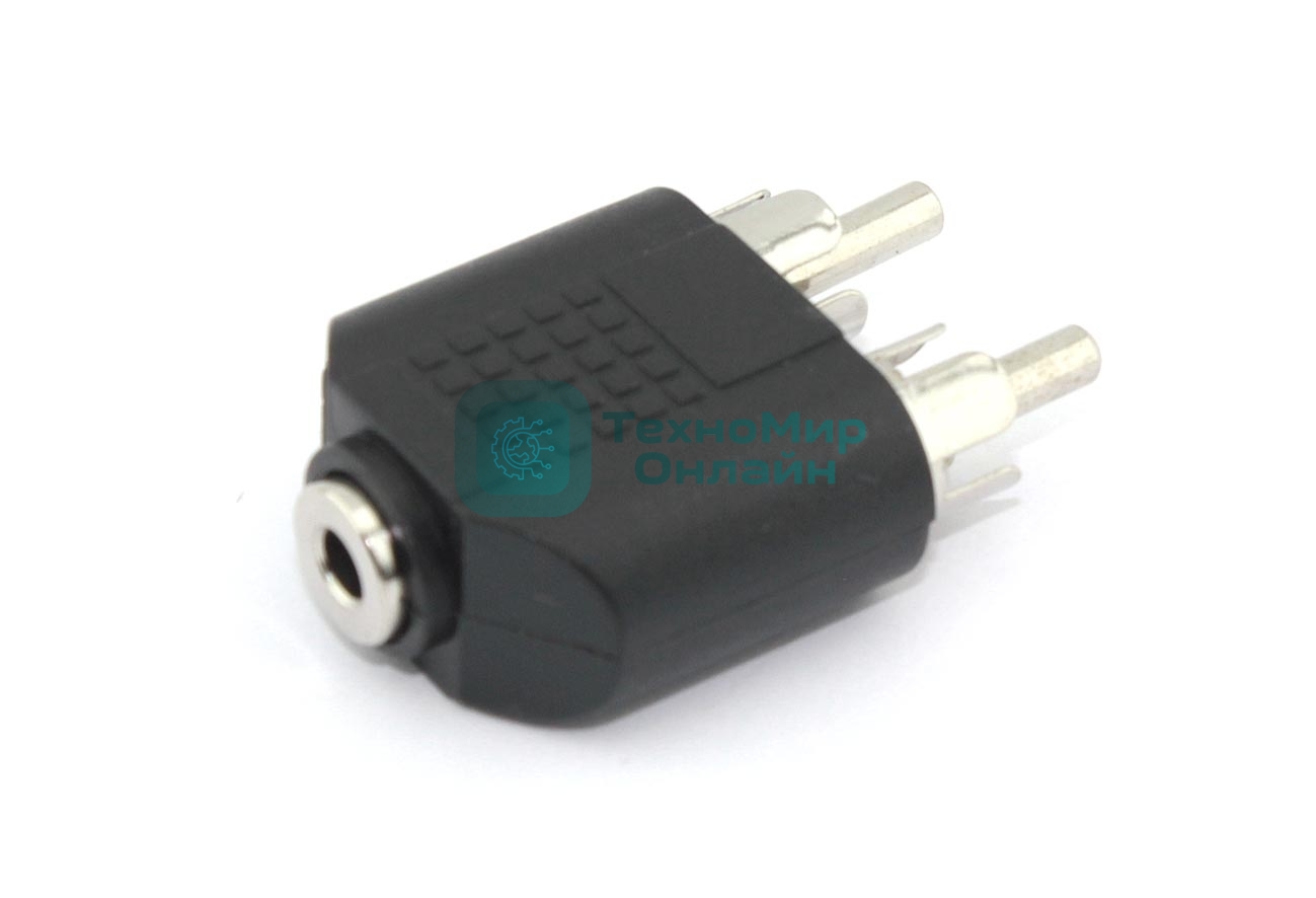 Переходник с RCA (тюльпан) 2 канала папа на miniJack