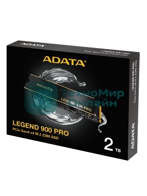 Накопитель SSD ADATA LEGEND 900 PRO, 2Tb, PCIe 4.0 x4, M.2 2280, NVMe, R/W 7400/6500