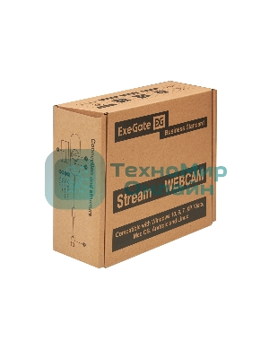 Веб-камера ExeGate Stream C940 Wide 2K 2560x1440, 30 кадр/с, USB Type-A, микрофон (шумоподавление), универсальное крепление, штатив в комплекте