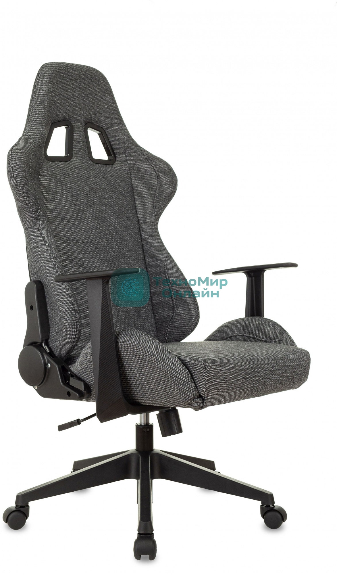 Кресло Zombie Neo 3C1 серый, экокожа, 120 кг, механизм качания