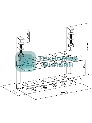 Кабель-канал Cactus CS-CM-400-2WT для столов 40x13.4x34.2 см белый