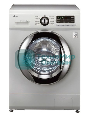 Стиральная машина LG F1296TD4 серебристый, загрузка фронтальная 8 кг, 1200 об/мин, класс: А