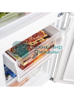 Холодильник Maunfeld MFF176SFW белый двухкамерный 187/75л морозилка снизу, ручная разморозка