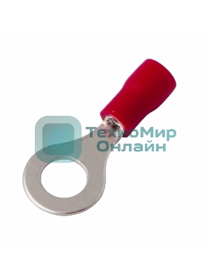Наконечник кольцевой изолированный Rexant ø 6.5 мм 0.5-1.5 мм² (НКи 1.5-6/НКи 1,25-6) красный