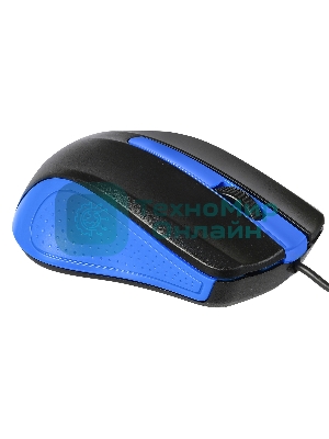 Мышь проводная Acer OMW011 черный/синий, 1200 dpi, USB, кнопки - 3