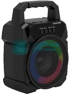 Портативная колонка Digma D-PS1500 черный 10 Вт 1.0 BT 10м 500mAh