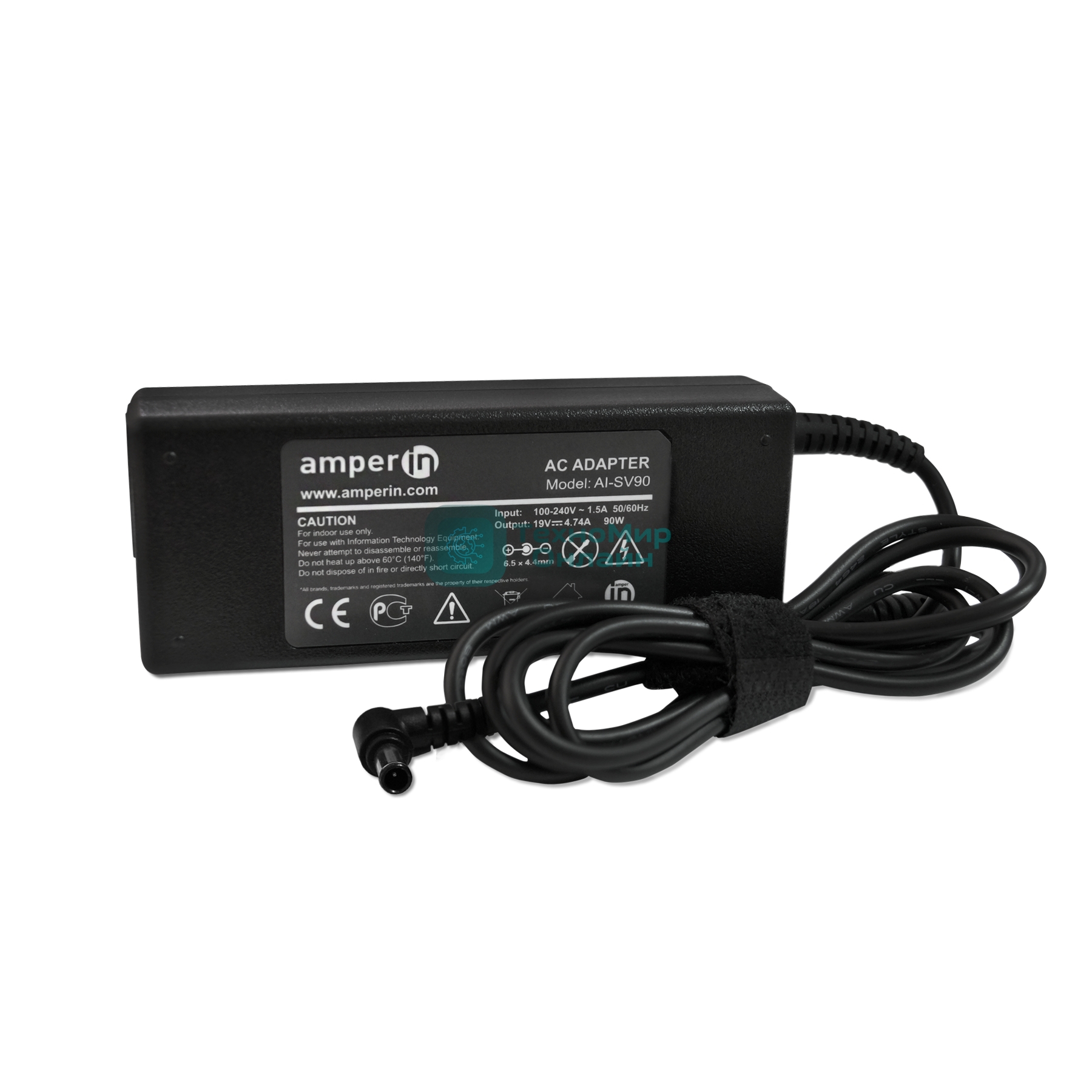 Блок питания (сетевой адаптер) Amperin AI-SV90 для ноутбуков Sony Vaio 19.5V 4.7A 6.5pin