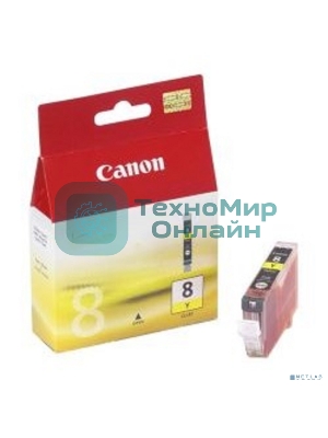 Картридж струйный CLI-8Y (0623B024), для Canon 4200/5200/MP500/MP800, Желтый, 490 стр.