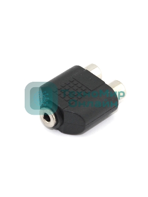 Переходник с RCA (тюльпан) 2 канала мама на miniJack