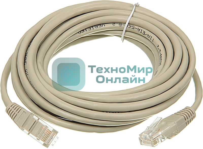 Патч-корд LANMASTER UTP RJ-45 (m)-RJ-45 (m) cat.5e 5м серый