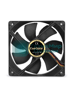 Вентилятор для корпуса ExeGate EX12025S3PM черный, 120 мм, 1500 об/мин, 24 дБ, 3 pin