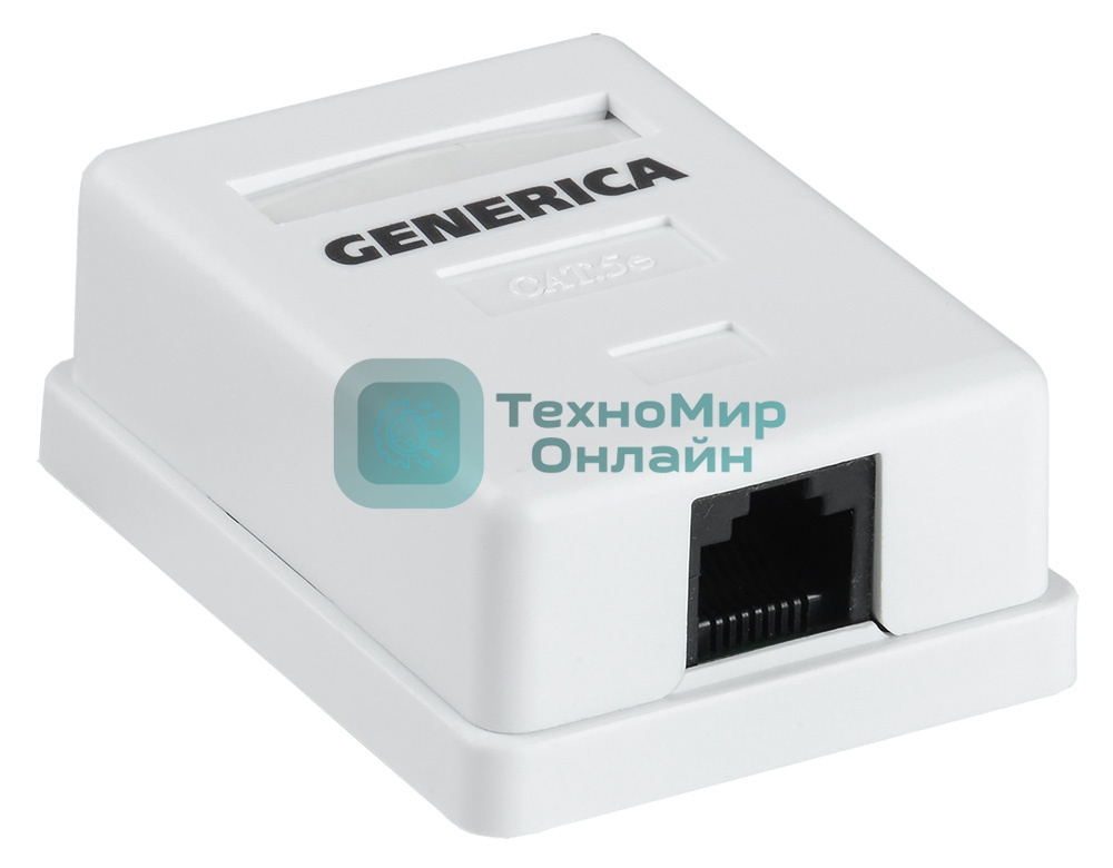 Розетка ITK GENERICA CS2-1C5EU-12-G настенная 49.2x65.5x25.2мм RJ45 ABS белый (упак.:1шт)