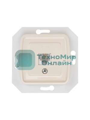 Розетка телефонная Kranz DEA RJ11 с/у мех. бежевый