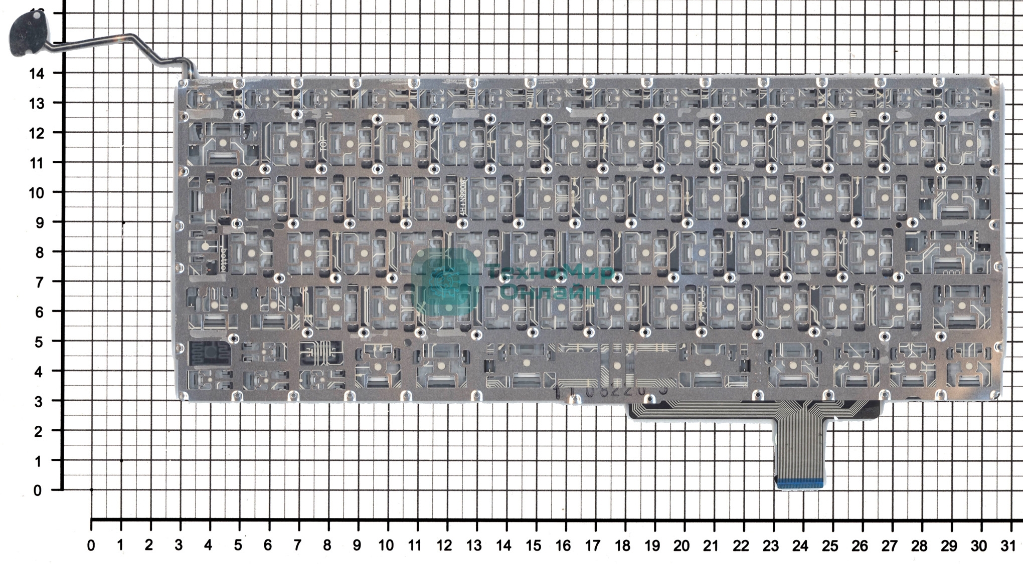 Клавиатура для ноутбука Macbook A1297 черная, большой Enter