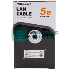 Кабель информационный PROconnect cat.5e UTP 4 пары 24AWG PE внешний 305м черный