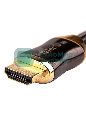 Кабель HDMI 19M/M,ver. 2.1, 8K@60 Hz 2m метал разъемы, нейлоновая оплетка Telecom TCG300-2M