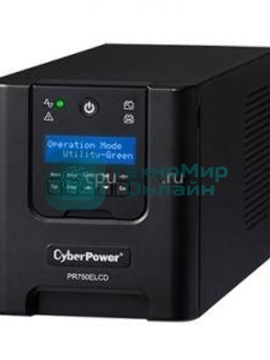 Источник бесперебойного питания CyberPower PR750ELCD 750VA/675W USB/RJ11/45 (6 IEC)