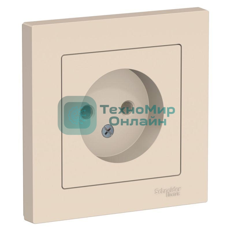 Розетка AtlasDesign без заземл. 16А в сборе беж. SchE ATN000240