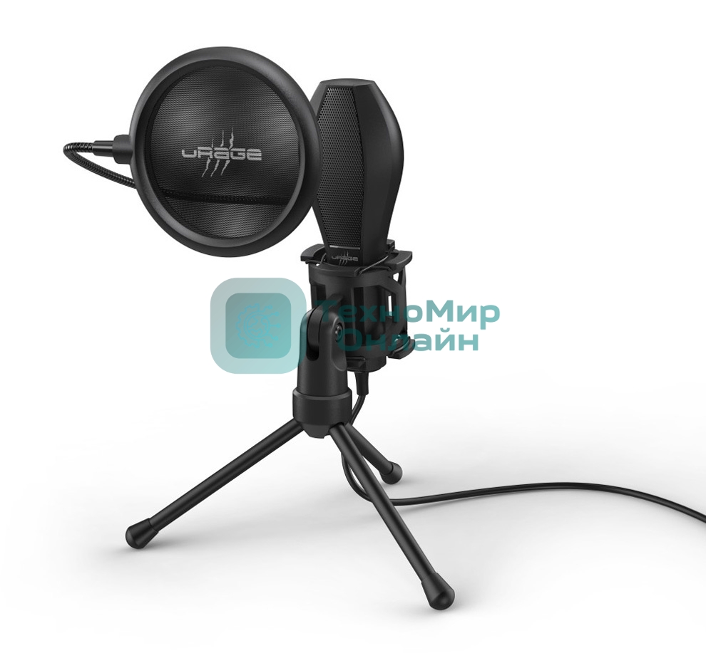 Микрофон проводной Hama Stream 400 Plus 2м черный