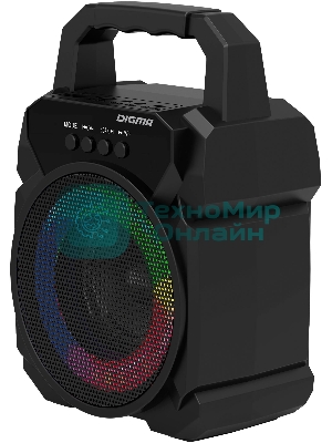 Портативная колонка Digma D-PS1500 черный 10 Вт 1.0 BT 10м 500mAh
