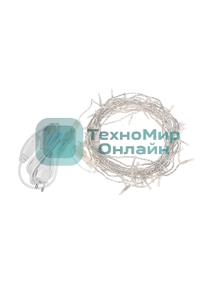 Гирлянда Neon-night Нить 10м, с эффектом мерцания, прозрачный провод, IP44, 230В, диоды теплые белые, 75 LED
