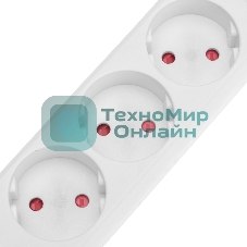 Удлинитель Rexant STANDARD 3 гнезда, 3 м, 2х1,0 мм², б/з, белый