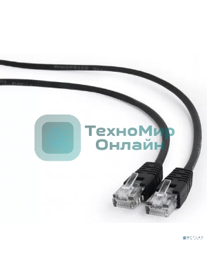 Патч-корд UTP Cablexpert cat.5e, 5м, литой, многожильный черный