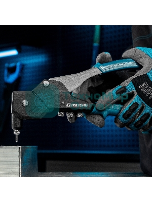 Заклепочник ручной Gross 290 мм, поворотный, 0-360, заклепки 2,4-3,2-4,0-4,8 мм