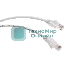 Шнур комм. Cabeus, Cat.5e, неэкр., U/UTP, RJ45/RJ45, LSZH, AWG24, 1м, белый