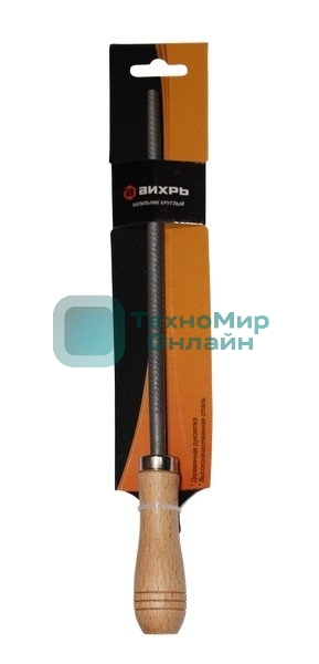 Напильник 200 мм трехгранный деревянная рукоятка