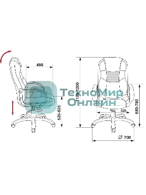 Кресло Бюрократ CH-839/BLACK черный, экокожа