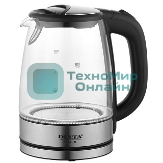 Чайник электрический Delta LUX DL-1204В черный