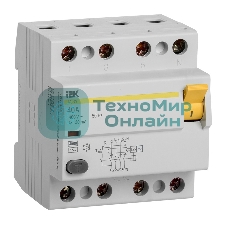Выключатель дифференциального тока (УЗО) 4п 40А 30мА тип AC ВД1-63 IEK MDV10-4-040-030
