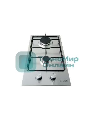 Газовая варочная панель LEX GVS 320 IX1000/3000Вт 2конфорки нерж.сталь