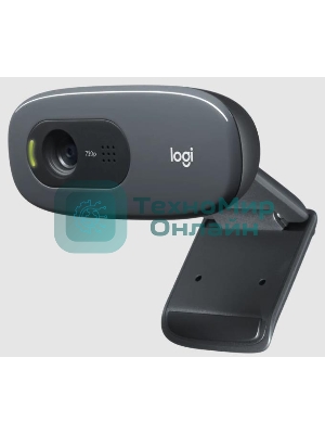 Веб-камера Logitech C270 HD 1280x720, 30 кадр/с, USB Type-A, микрофон (шумоподавление), автоосвещение, универсальное крепление