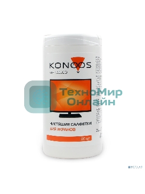 Салфетки для ЖК-экранов в банке KBF-100ECO, 100 шт.
