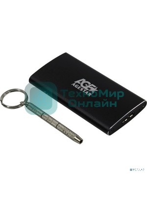 Внешний корпус mSATA AgeStar 3UBMS2 черный, алюминий, черный USB 3.0