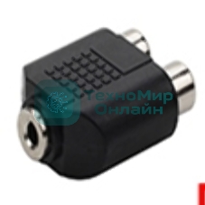 Переходник с RCA (тюльпан) 2 канала мама на miniJack