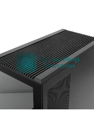 Компьютерный корпус без блока питания HSPD F711-TGbK, Panoramic Full Tower, Black, TG, 0.7 SPCC, no fans ATX, mATX, mITX 190/420/280мм 2x2.5