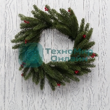 Еловый венок с ягодами Neon-night Ø 45 см, литой