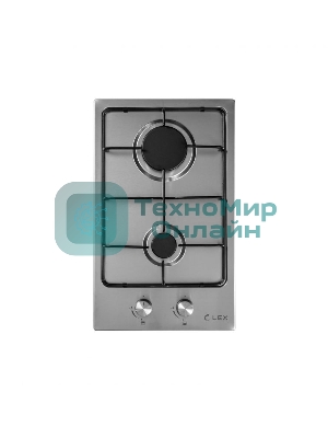 Газовая варочная панель LEX GVS 320 IX1000/3000Вт 2конфорки нерж.сталь