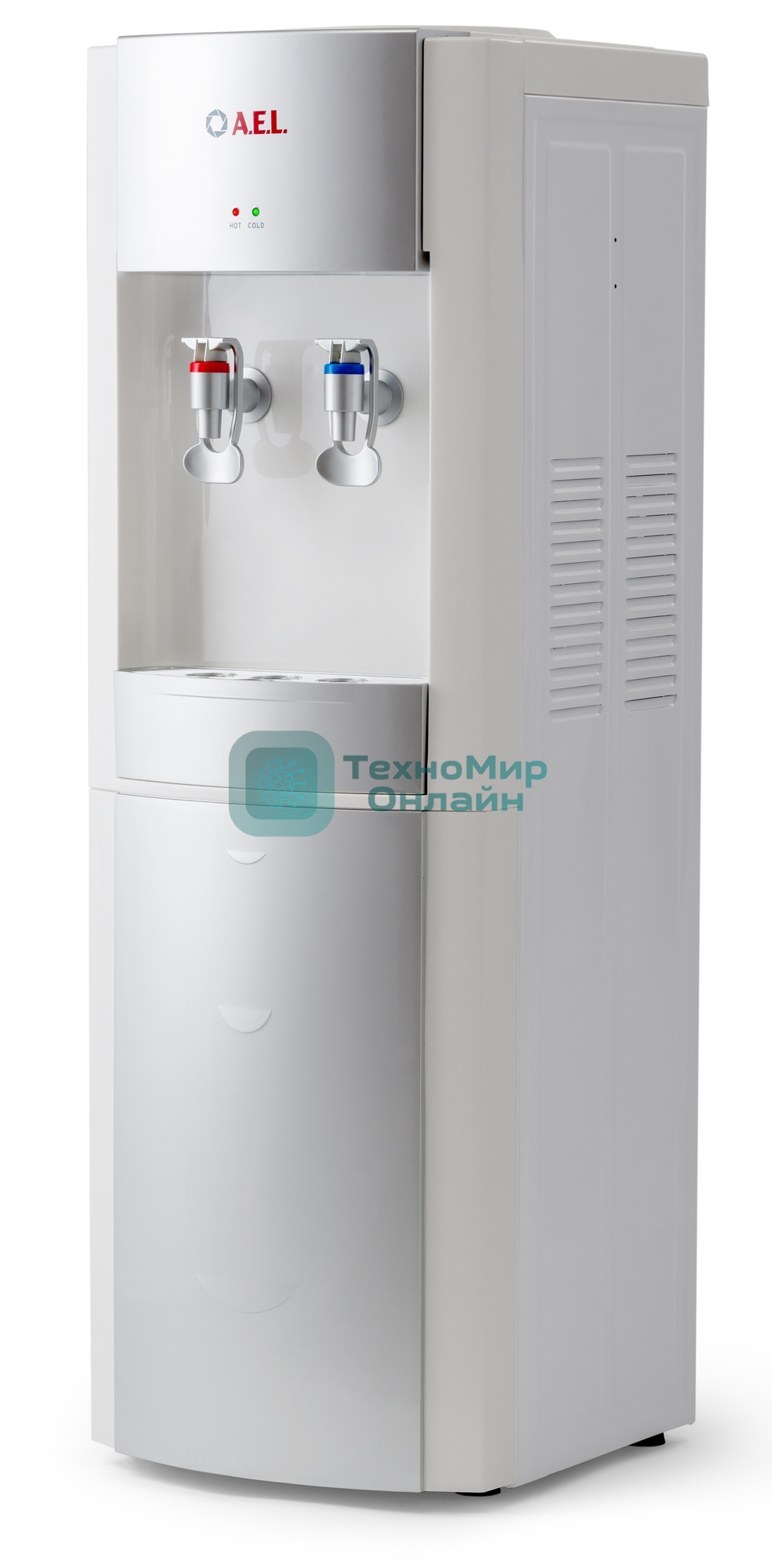 Кулер AEL LD-AEL-28 напольный электронный белый/серебристый