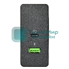 Сетевое зарядное устройство ACD-P602W-V1B 60Вт, 2xUSB 1PD+1QC, 3.6~20В/3А RTL