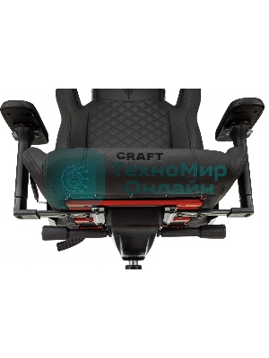 Кресло Knight Craft черный, экокожа, 120 кг, механизм качания